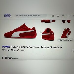 Puma Ferrari Speedcat Monza Sneakers - Rosso Corsa and White